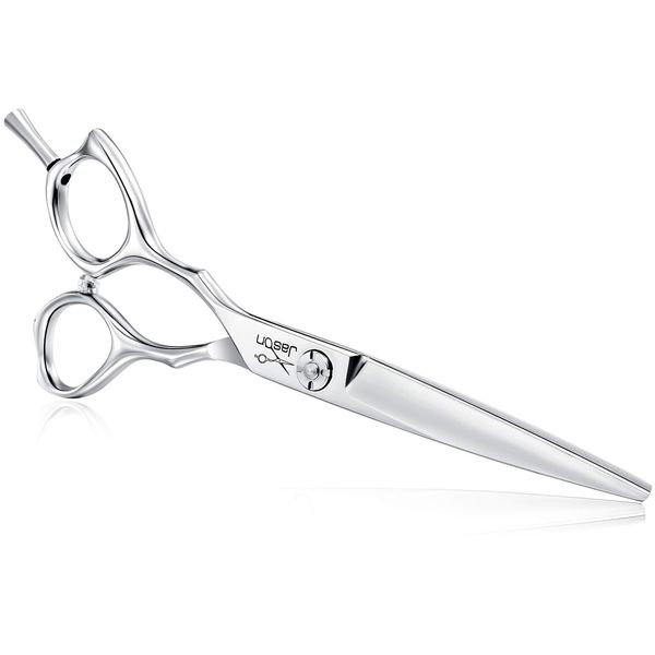 JASON 6 Inch Left Handed Barber Hair Cutting Scissors Professional Salon Shears Razor Edge Hairdressing Scissor Japanese Stainless Steel Reversible Haircut Shear for Men Women