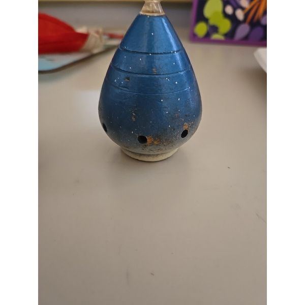 Vintage 1950s Duncan Whistler Spinning Top Blue !