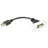 Ex-Pro Single USB2.0 Type-A Socket Port Module Cable Oulet Socket for Wall Plate Frame Faceplate - 10 Pack