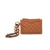 JEN & CO. Rhodes Vegan Quilted Bangle Wallet (Brown)