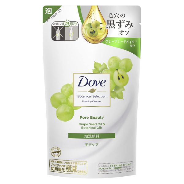 Dove Botanical Selection Pores, Blackheads, Exfoliating Pore Beauty, Foaming Face Wash, Refill, 4.6 fl oz (135 ml)