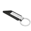 Cadillac XT5 Carbon Fiber Texture Strap Silver Bar Key Chain