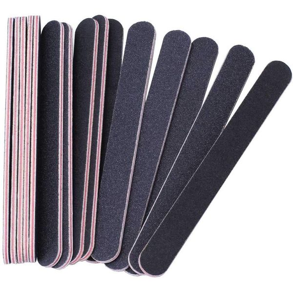 15Pcs Nail Files Double Sided Emery Board (100/180 Grit) - Nail Buffering Files for Home and Salon Use