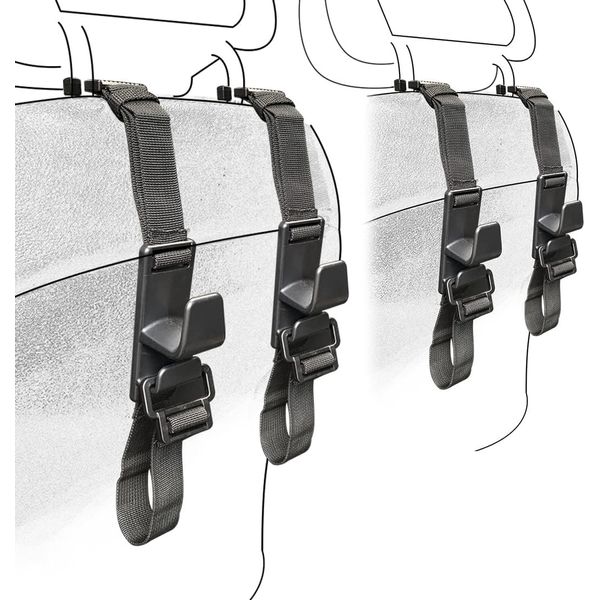 4-Pack Headrest Hooks for Car Universal Interior Auto Vehicle Back Front Seat...