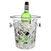 Wine & Champagne Bucket Clear - Plastic Wine Cooler with Handles