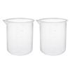 sourcingmap Measuring Cup 500ml PP Plastic Graduated Beaker Transparent for Lab Kitchen liquids 2pcs