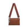 LeahWard Small Mini Cross Body Bag Fancy Strap (Brown)