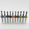 Ten Size Solid Carbide Drill Bit Set 2.95mm - 3.30mm .116" - .130" 1/8" Shanks