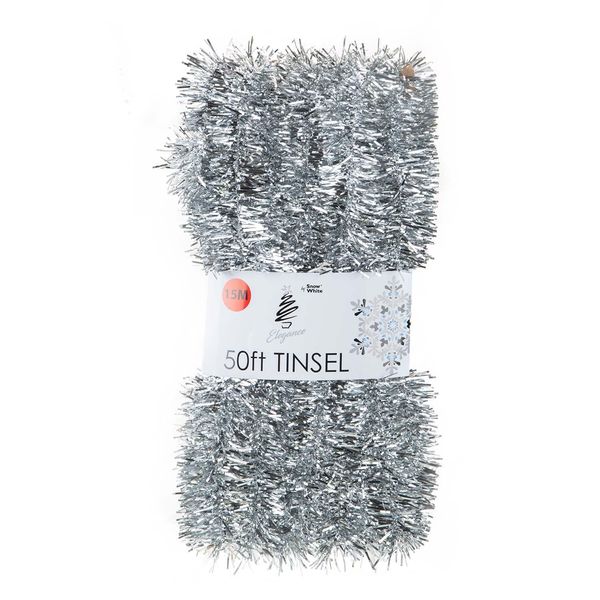 VFM - Christmas Tinsel Decorations for Christmas Tree (Silver)
