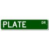PLATE Street Sign - Personalized Last Name Signs