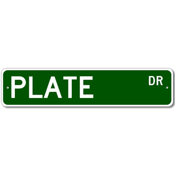 PLATE Street Sign - Personalized Last Name Signs