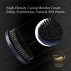 Red by Kiss Premium Pocket Wave Brush Hard – Bow Wow Curved Palm Brush for 360 Waves, High Density Hard Bristles for Coarse or Long Hair, Travel Cover, Ideal for Wolfing & Durag Use