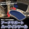 PhoenixSole Arch Support, Half Insole, Shock Absorbent, Breathable, Adjustable Size, Outside, Standing, Work, Walking, Unisex, (M)