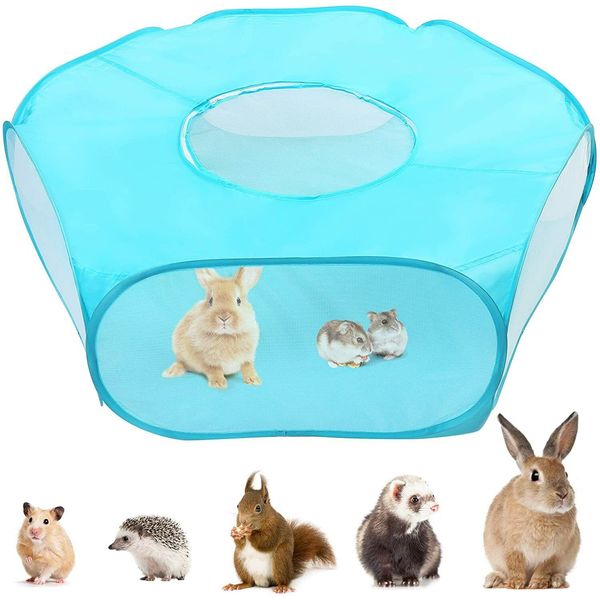 Small Animal Playpen Pet Cage Tent with Cover for Guinea Pig Rabbits Hamster