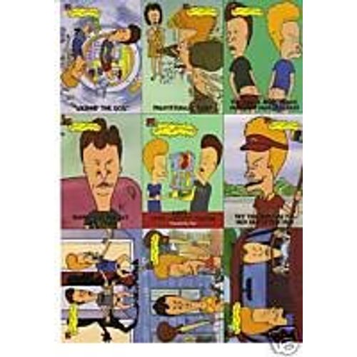 BEAVIS AND BUTTHEAD FLEER 1994 9 UNCUT CARD PROMO SHEET
