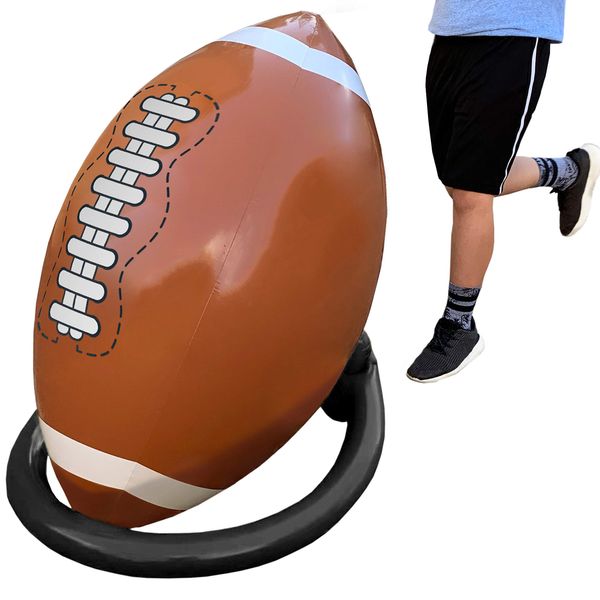 Island Genius Giant Inflatable Football and Tee - Party Decorations Sports Toys Games and Gifts for Kids Boys Girls and Adults