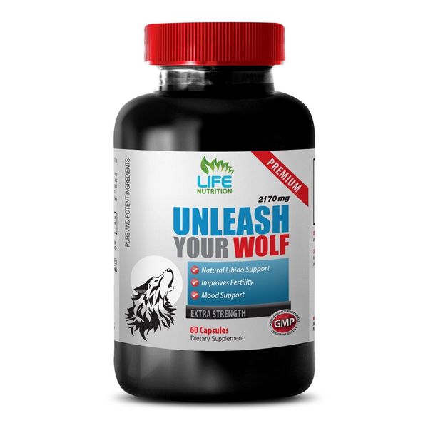 "Unleash Your Wolf".Male Enhancement.Size up!Tongkat & Maca Extract (1 Bot)