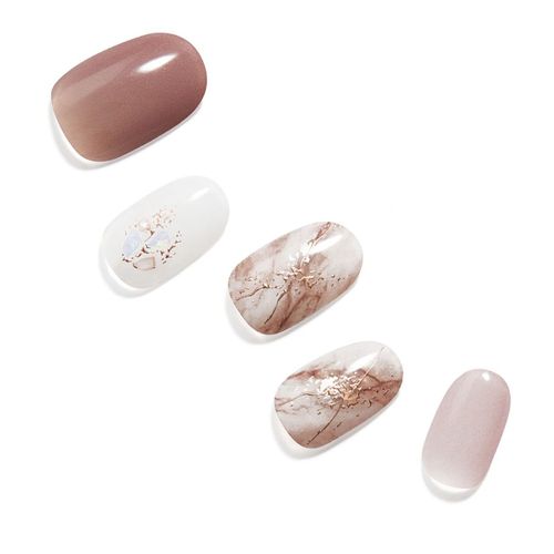 Dashing Diva WMA004KJ Nail Tip, Nail Seal, Gel Nail Seal, Color Gel, False Nail Seal, Hand, Glow, Antique Beige, Beige Type, Off White
