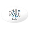CafePress Ibuild Sticker Oval Car Bumper Sticker(10-Pack)