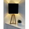 Black Velvet Brushed Gold Rounded Square Lampshade