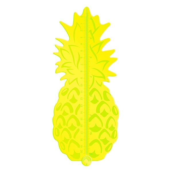 Mustard Folding Plastic Ruler Protractor - Yellow Tropical