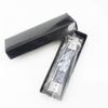 Stainless Steel Comb Compact Portable Automatic Switch Foldable Comb Mini Size Coarse Teeth Comb Scalp Comb Comb Hair Comb for Men (Color: White)