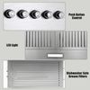 36 inch Wall Mount Range Hood Kitchen Vent 450CFM Stainless Steel 3-Speed Button