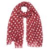 Basic Sense 10mm Polka Dot, Large Viscose Scarf, Red/White Dot