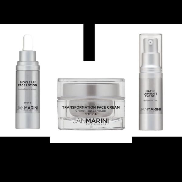 Jan Marini Bioclear Face Lotion + Transformation Face Cream + Luminate Eye Gel