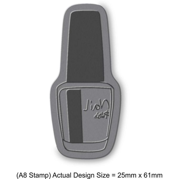 A8 'Nail Polish' Unmounted Rubber Stamp (RS00020779)