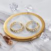 Philip Jones Gold Plated Link Hoop Earrings