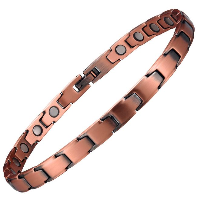 Womens Copper Bracelet Pure Copper Magnetic Bracelets for Arthritis Pain Relief and Carpal Tunnel Migraines Tennis Elbow