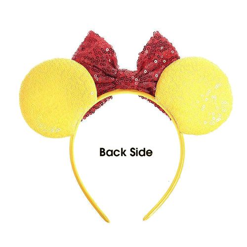 BPNHNA Bee Mouse Ears Headband Sequin Bow Hairband Honey Hair Hoop Costume Headwear for Women Girls Party Cosplay