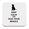Flox Creative Coaster Set of Four Keep Calm Hug Your Beagle