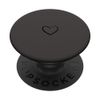 Black Gray Minimalist Heart PopSockets Swappable PopGrip