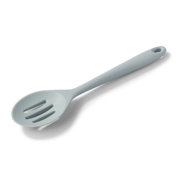 Zeal Silicone Non Scratch Slotted Spoon, Duck Egg Blue, 28 cm