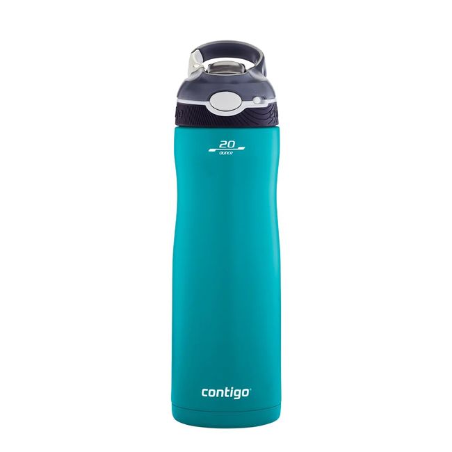 Contigo Autospout Chill Couture Drinking Bottle with Straw, Stainless Steel Water Bottle, 100% Leak-Proof, Insulated Bottle for Sports, Bike, Hiking, 590 ml, Scuba