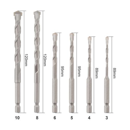 Gunpla Concrete Drill Bit Set, 13 Pieces, 0.12, 0.16, 0.24, 0.2, 0.24, 0.24, 0.31, 0.4 inches (3.0, 4.0, 5.0, 6.0, 8.0, 10