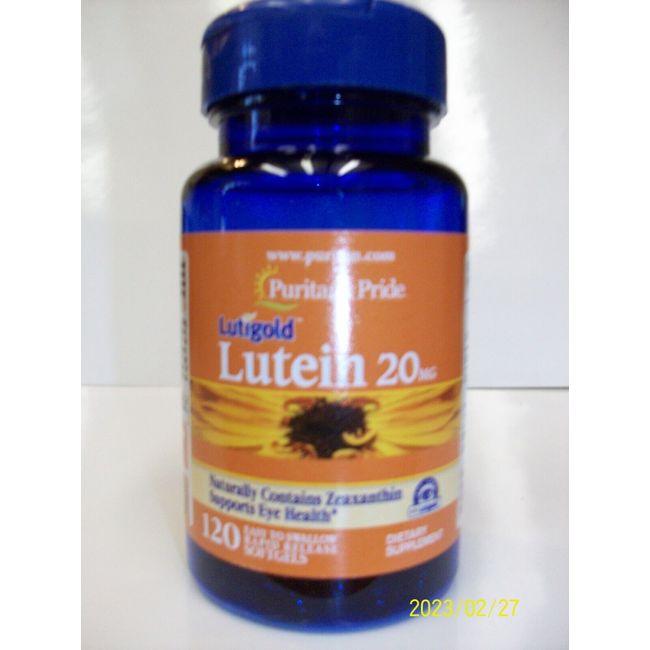 Puritan's Pride 20mg Lutein with Zeaxanthin - 120 Softgels