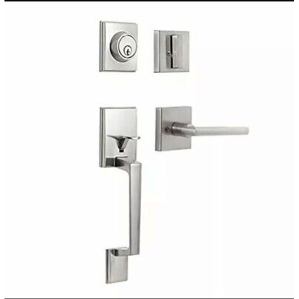 GUA OYH Front Door Handleset Satin Nickel Front Door Handle with Handle Lever...