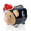 SC Freiburg piggy bank, money box BOLLENHUT, Black, red, brown