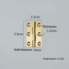 4 Pcs 1.5" Door Hinges Brass Folding Hinges for Gate Window Closet Drawer Boxes