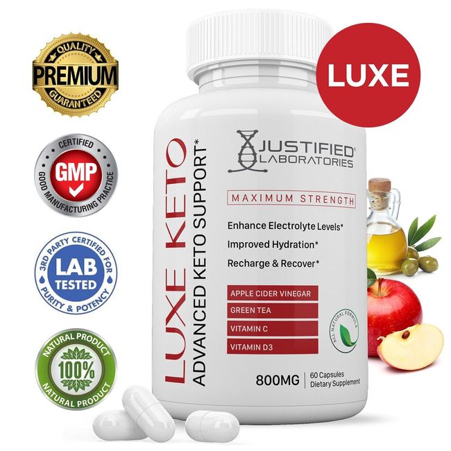 Luxe Keto ACV Pills 1275 MG Stronger Than Gummies Advanced Keto Support 1 Bottle