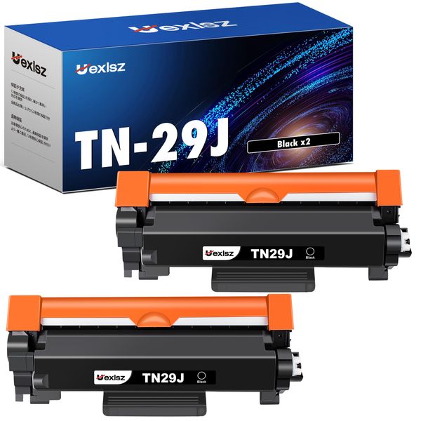 TN-29J Toner Cartridge for Brother Black, 2-Pack tn29j Significantly Reduces Printer Burden Supervised by Japanese Technology, Compatible Model Numbers: MFC-L2750DW / MFC-L2730DN / DCP-L2550DW /