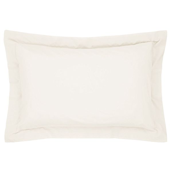 Catherine Lansfield Easy Iron Percale Oxford Pillowcase Pair Cream