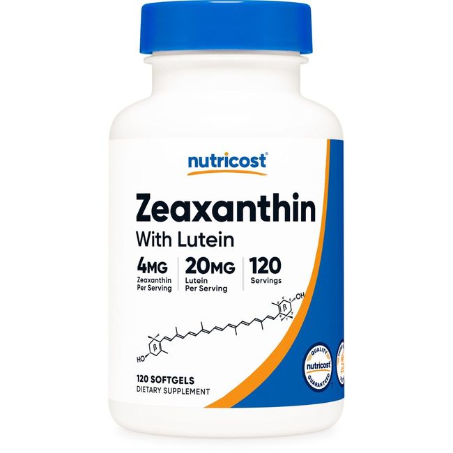 Nutricost Zeaxanthin with Lutein 20mg, 120 Softgels, Non-GMO & Gluten Free