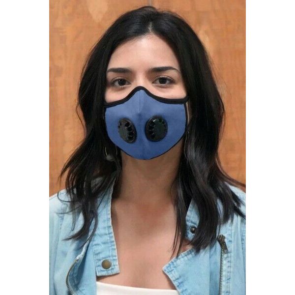 Sky Blue Unisex Face Mask with Double Valves