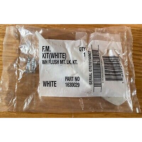 F.M. Kit White WH Flush MT. LK. Kit Part # 7630029 Window Lock Closure Hardware