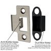 Strike Plate Satin Nickle Latch Door Frame + Dust Box + Matching Screws (5)