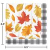 Creative Converting Fallen Leaves Napkins, 6.5", Multi-color